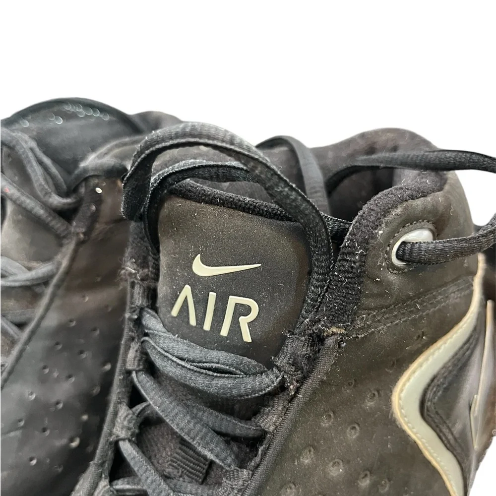 NIKE AIR‎ BASKETBALL HIGH TOP BLACK/GRAY ATHLETIC SHOE SIZE 7.5 PREOWNED